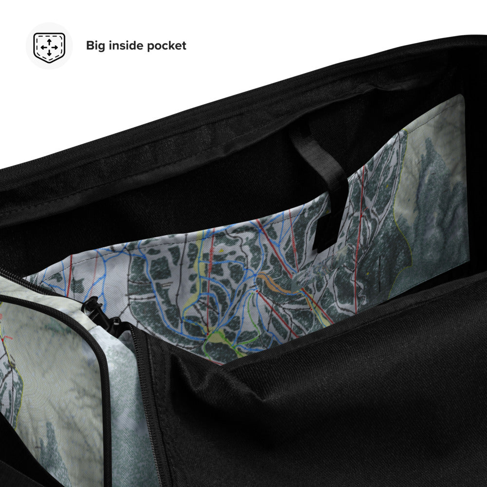 Snowbasin, Utah Ski Trail Map Printed Duffle Bag - Powderaddicts