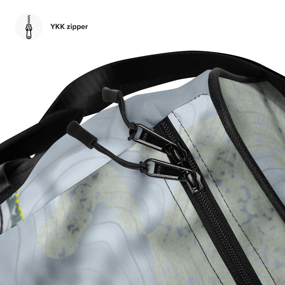 Huff Hills, North Dakota Ski Trail Map Duffle Bag - Powderaddicts