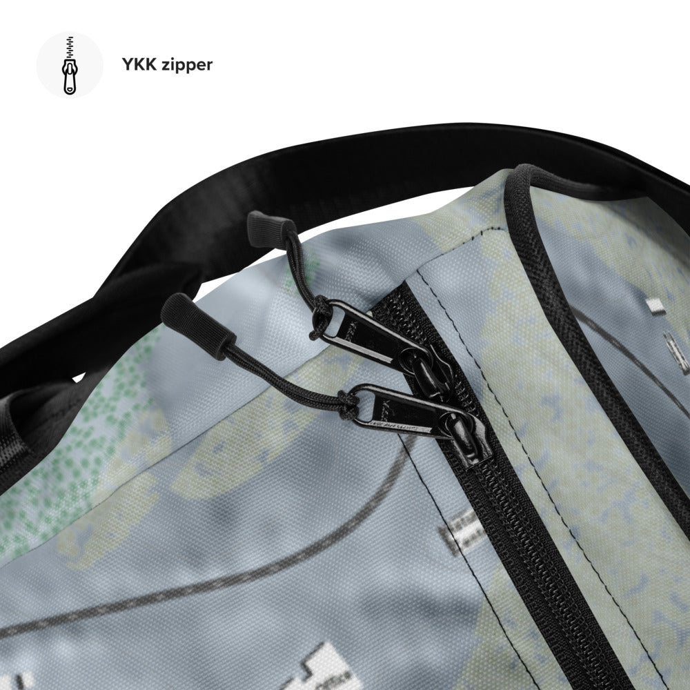 Boyce Park, Pennsylvania Ski Trail Map Duffle Bag - Powderaddicts