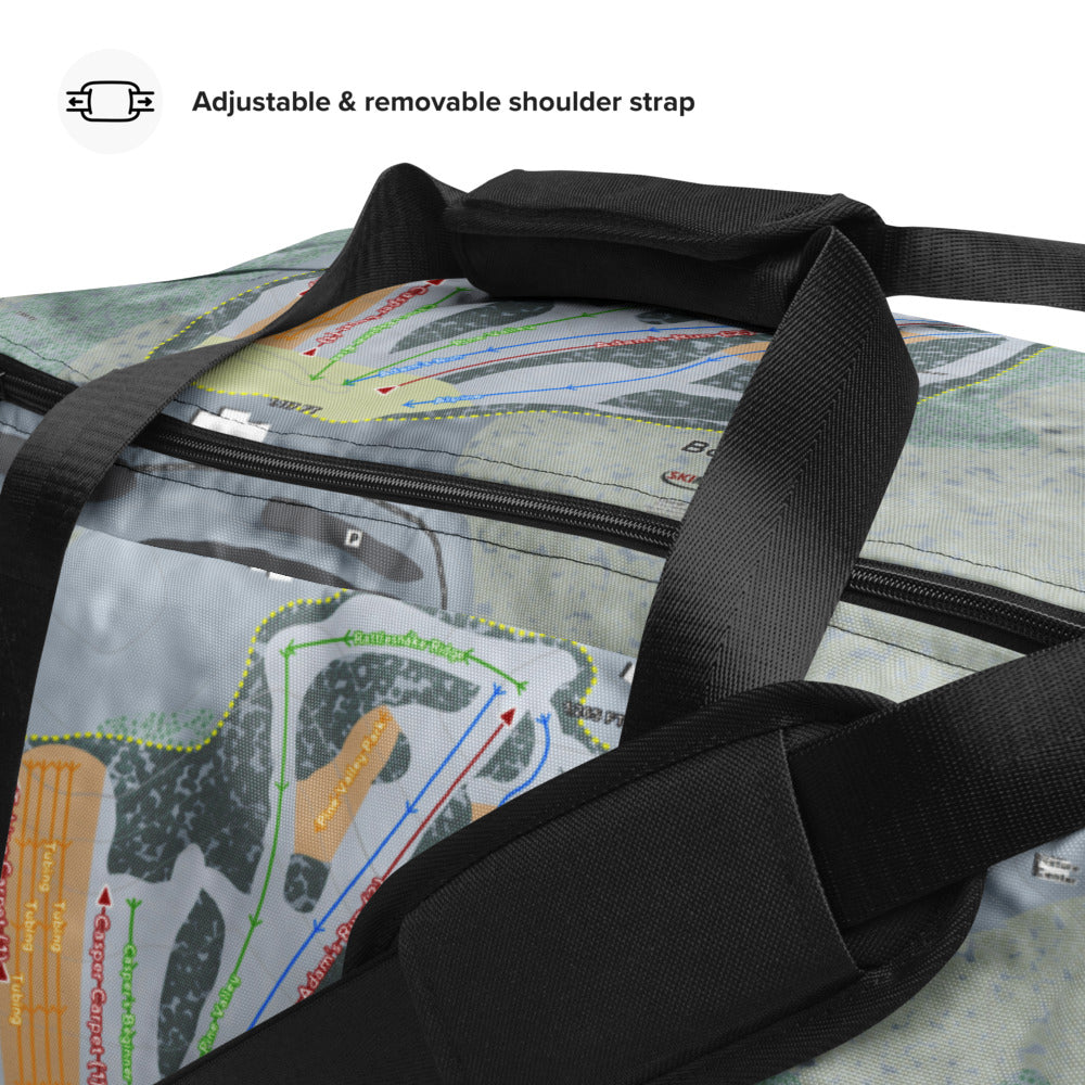 Boyce Park, Pennsylvania Ski Trail Map Duffle Bag - Powderaddicts
