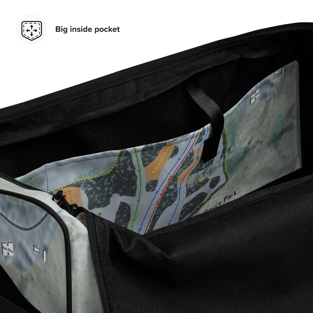 Boyce Park, Pennsylvania Ski Trail Map Duffle Bag - Powderaddicts