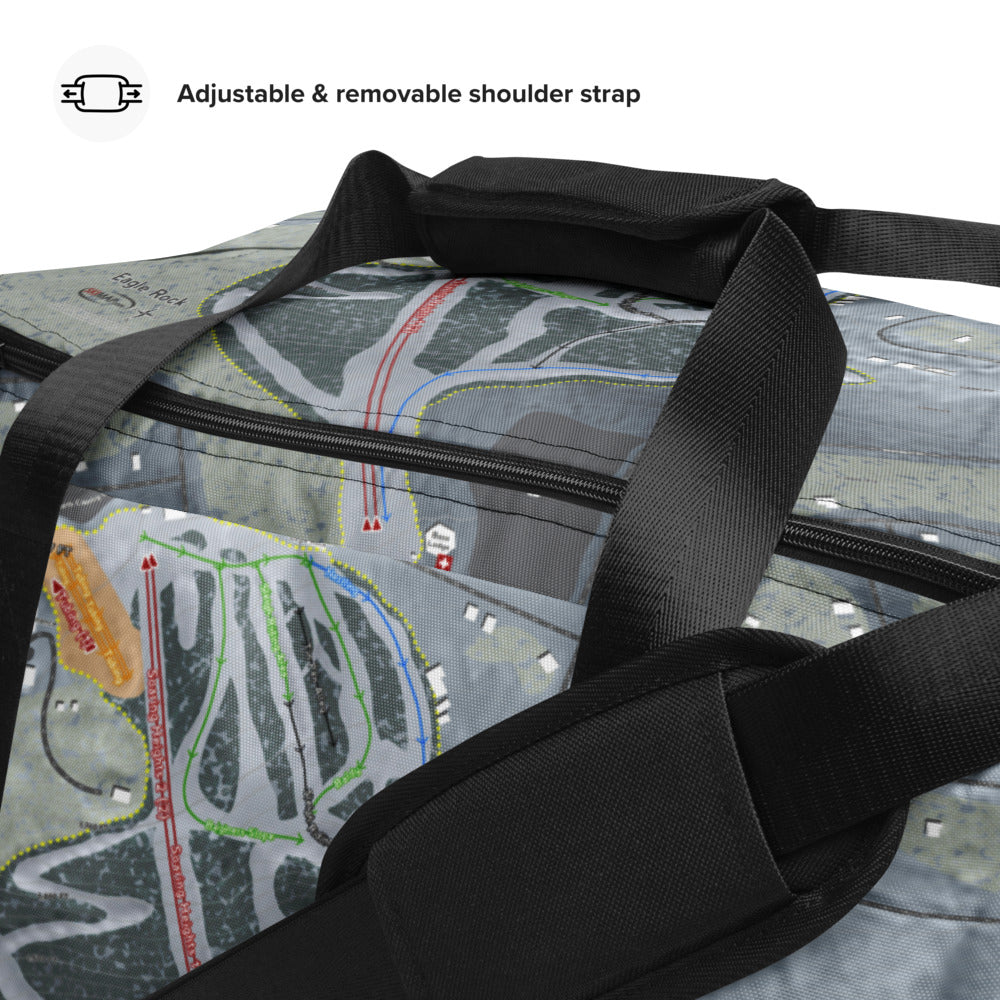 Eagle Rock, Pennsylvania Ski Trail Map Duffle Bag - Powderaddicts