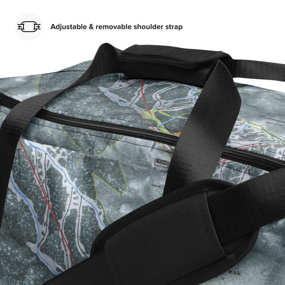 Diamond Peak, Nevada Ski Trail Map Duffle Bag - Powderaddicts