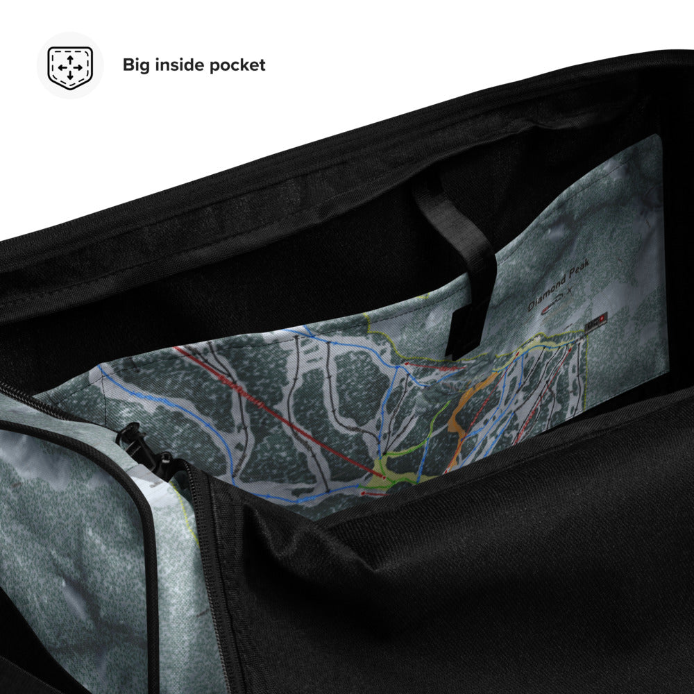 Diamond Peak, Nevada Ski Trail Map Duffle Bag - Powderaddicts