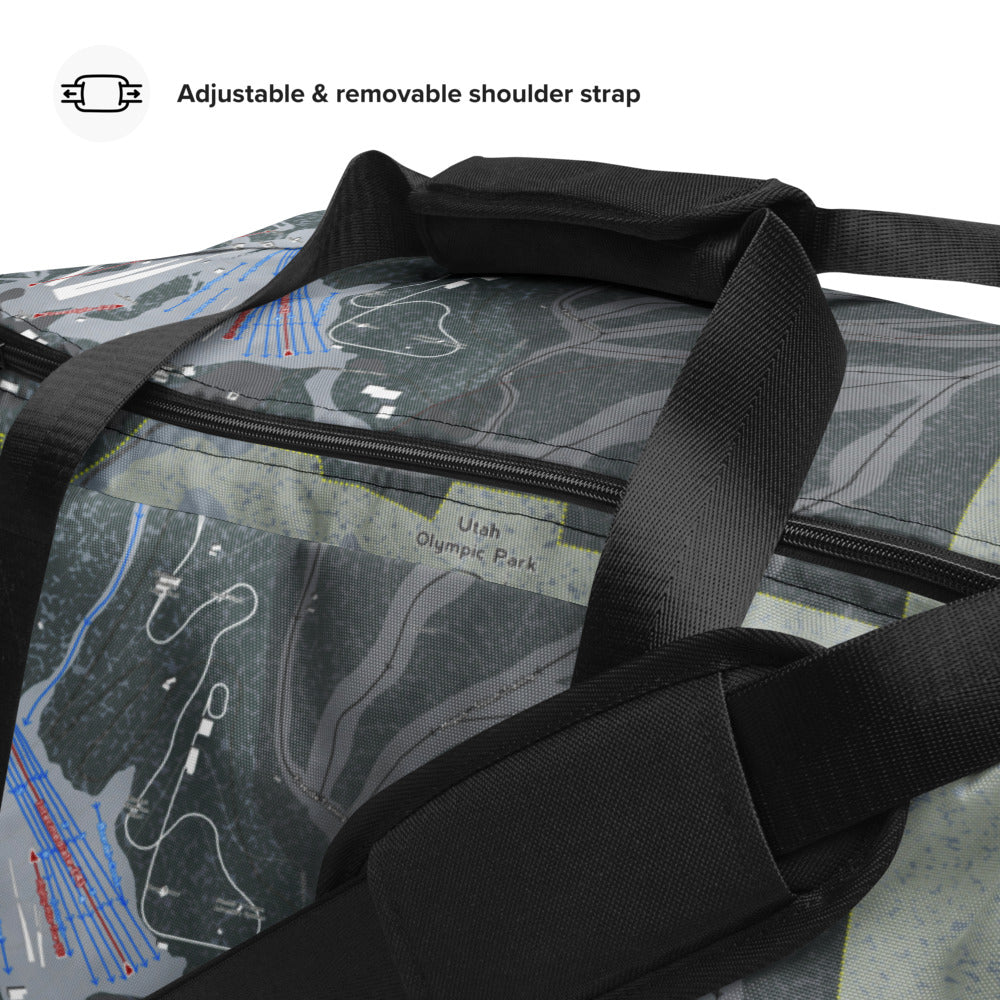 Utah Olympic, Utah Ski Trail Map Printed Duffle Bag - Powderaddicts