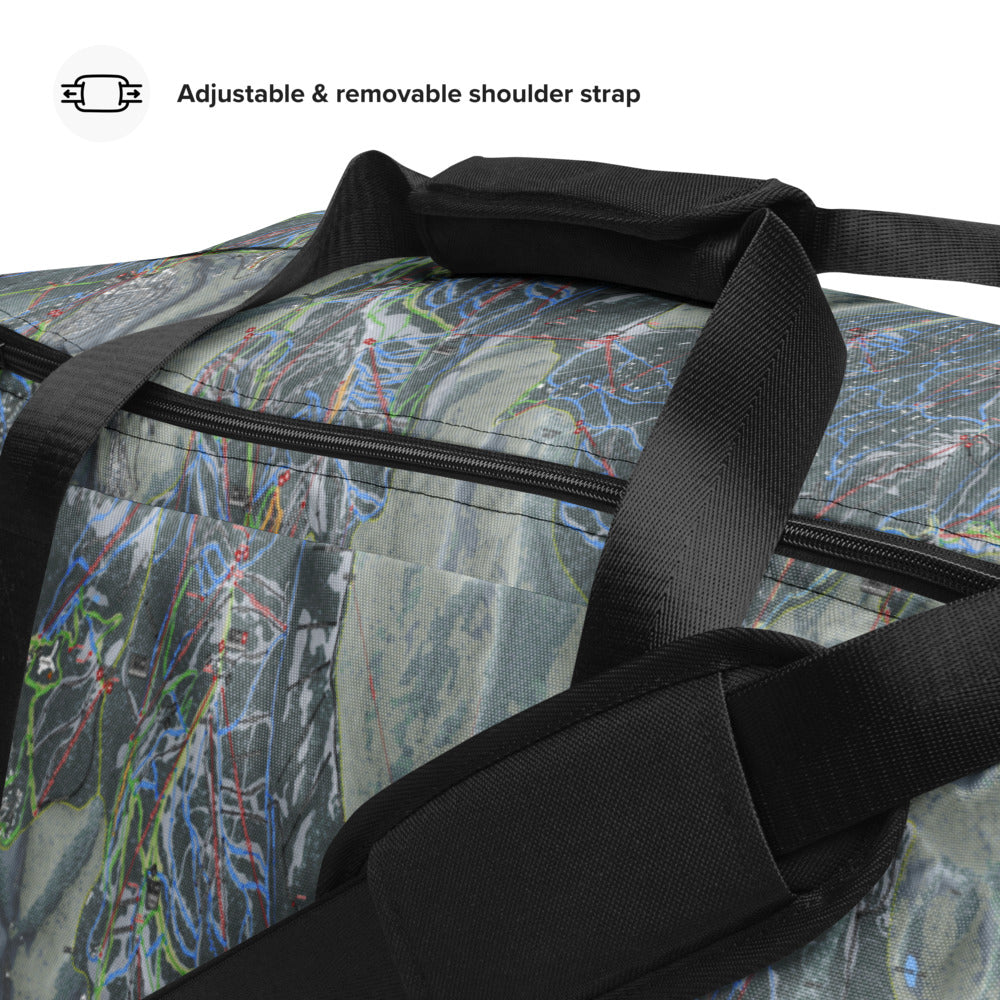 Wasatch Back, Utah Ski Trail Map Printed Duffle Bag - Powderaddicts