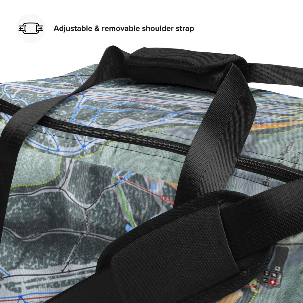 Bigrock Mountain, Maine Ski Trail Map Duffle Bag - Powderaddicts