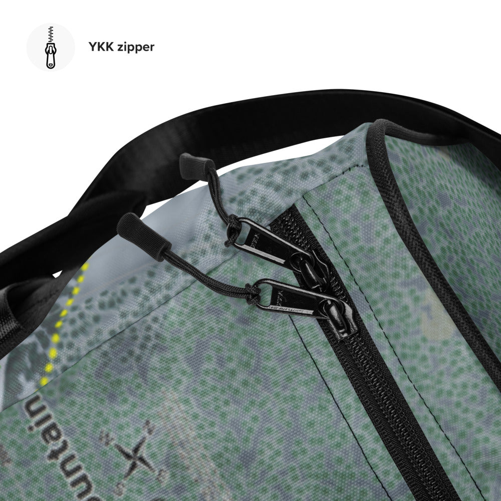 Hermon Mountain, Maine Ski Trail Map Duffle Bag - Powderaddicts