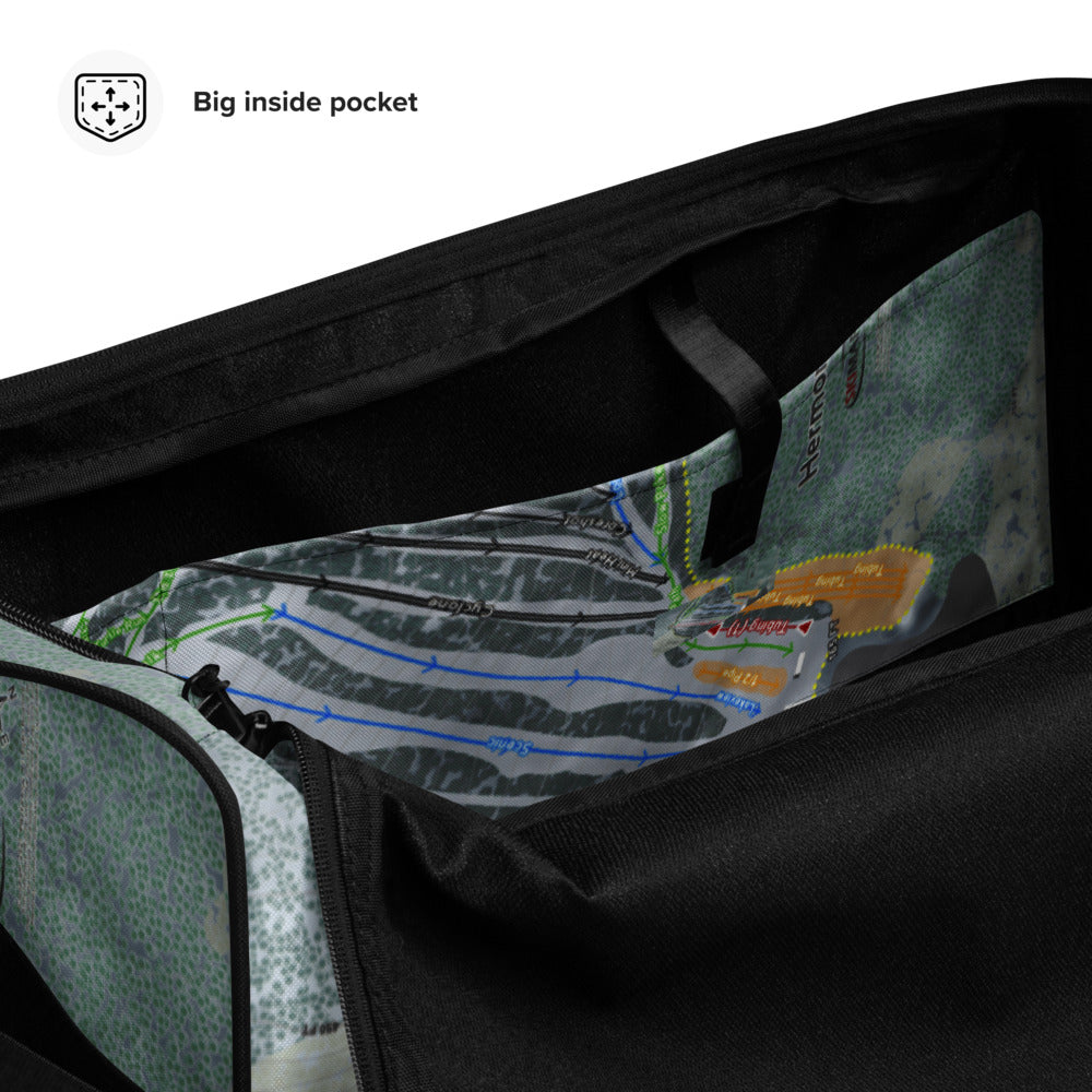Hermon Mountain, Maine Ski Trail Map Duffle Bag - Powderaddicts