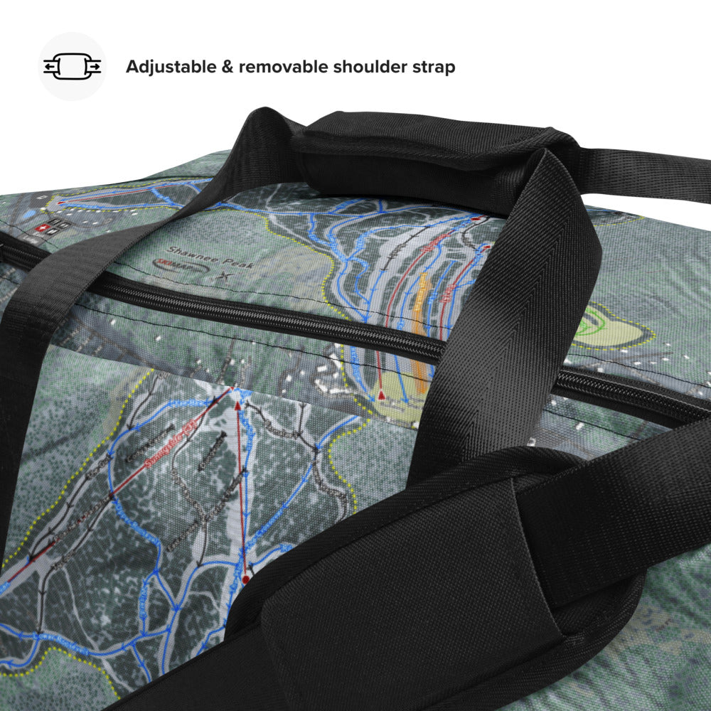Shawnee Peak, Maine Ski Trail Map Duffle Bag - Powderaddicts