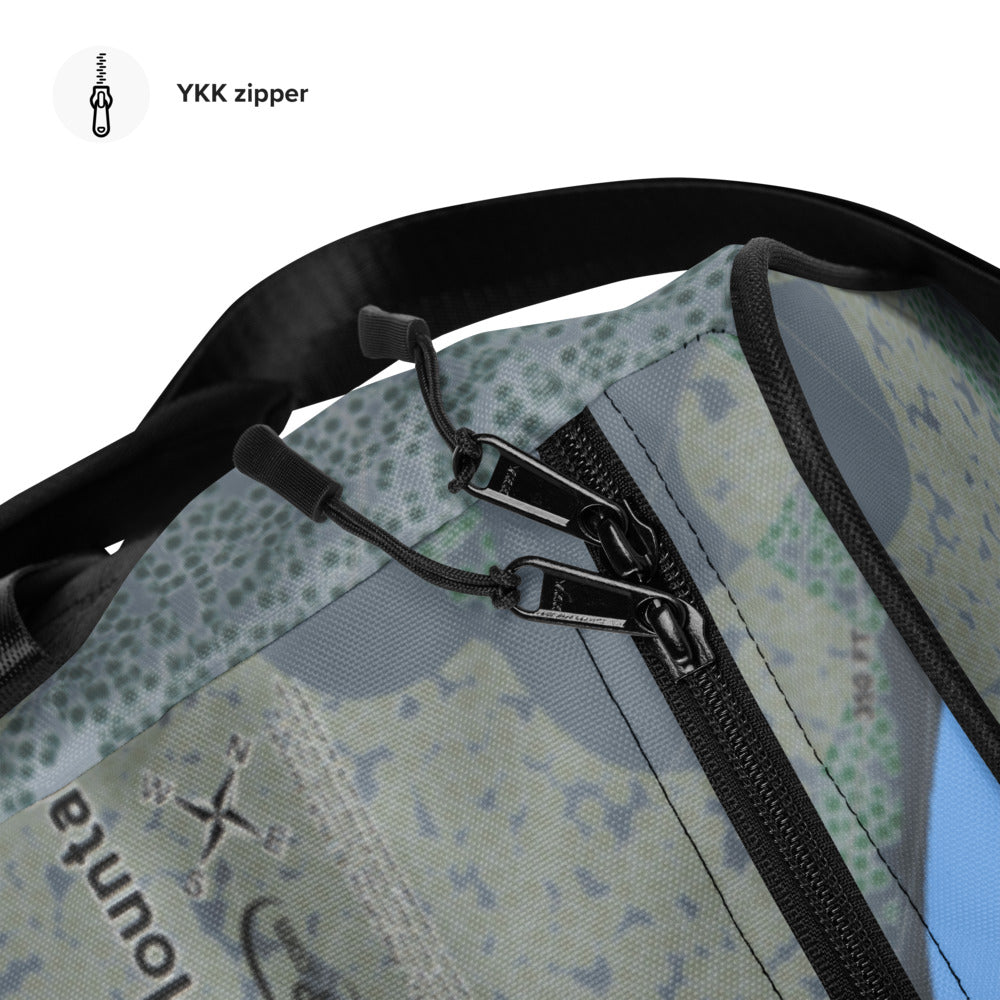 Spruce Mountain, Maine Ski Trail Map Duffle Bag - Powderaddicts