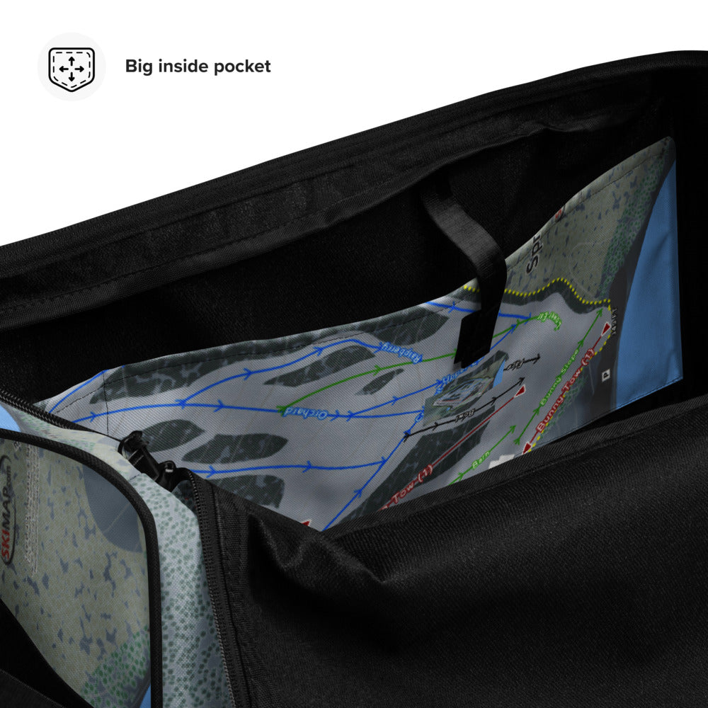 Spruce Mountain, Maine Ski Trail Map Duffle Bag - Powderaddicts