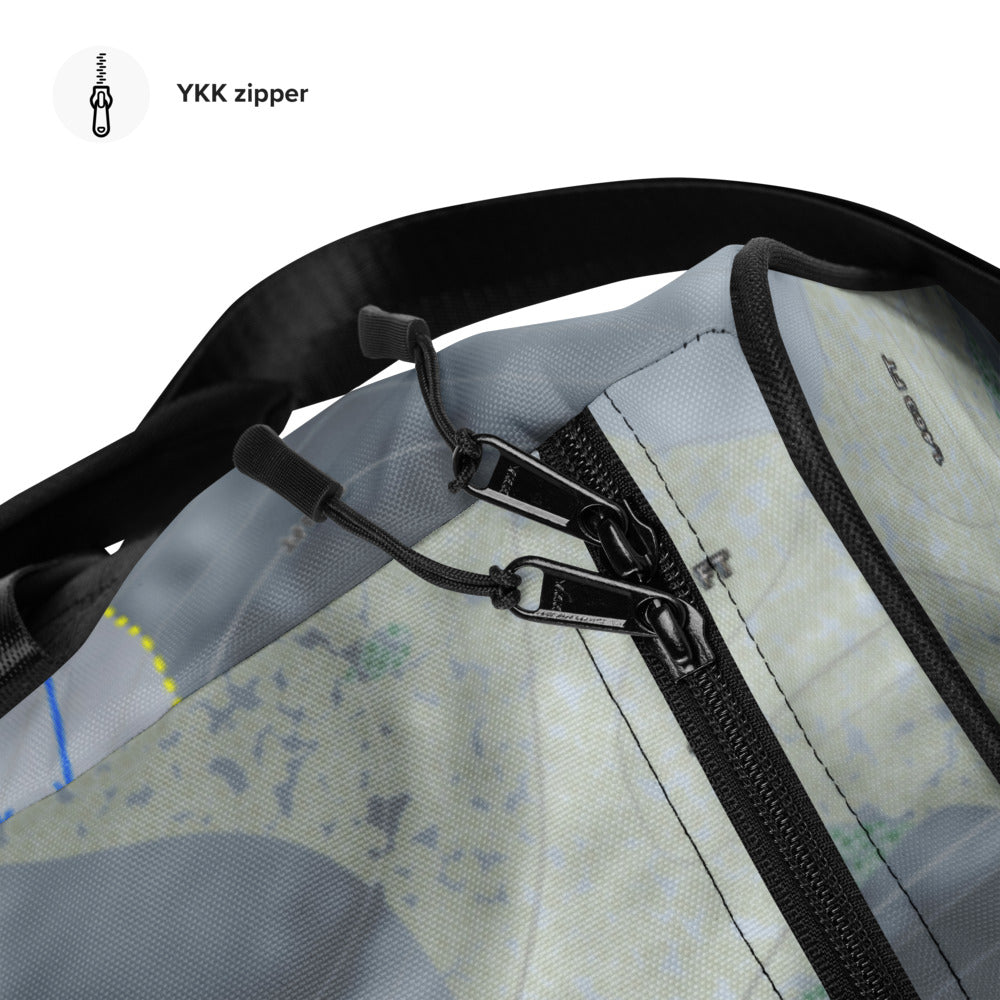 Buena Vista, Minnesota Ski Trail Map Duffle Bag - Powderaddicts