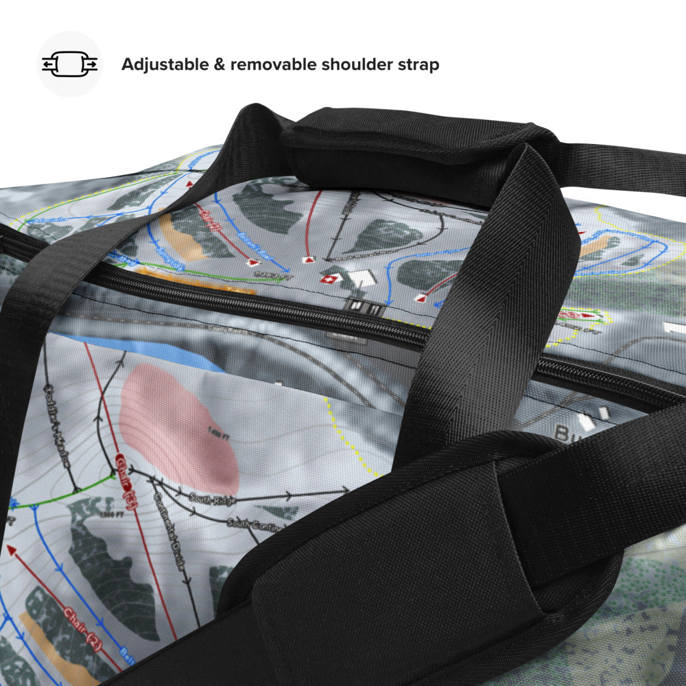 Buena Vista, Minnesota Ski Trail Map Duffle Bag - Powderaddicts