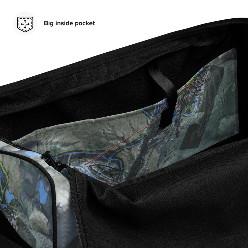 Lutsen Mountains, Minnesota Ski Trail Map Duffle Bag - Powderaddicts