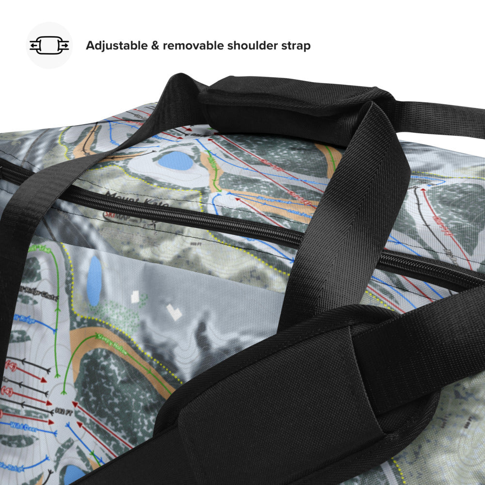 Mount Kato, Minnesota Ski Trail Map Duffle Bag - Powderaddicts