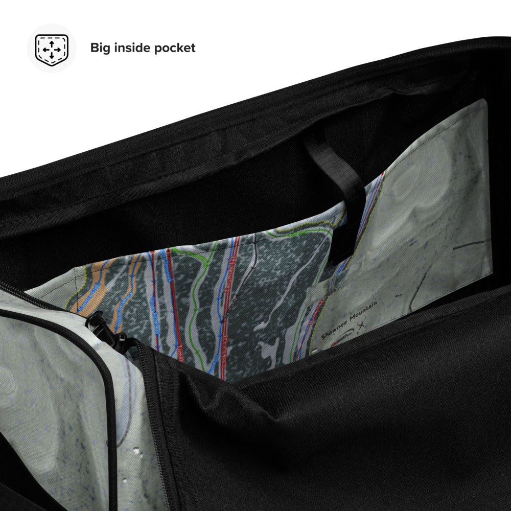 Shawnee Mountain, Pennsylvania Ski Trail Map Duffle Bag - Powderaddicts