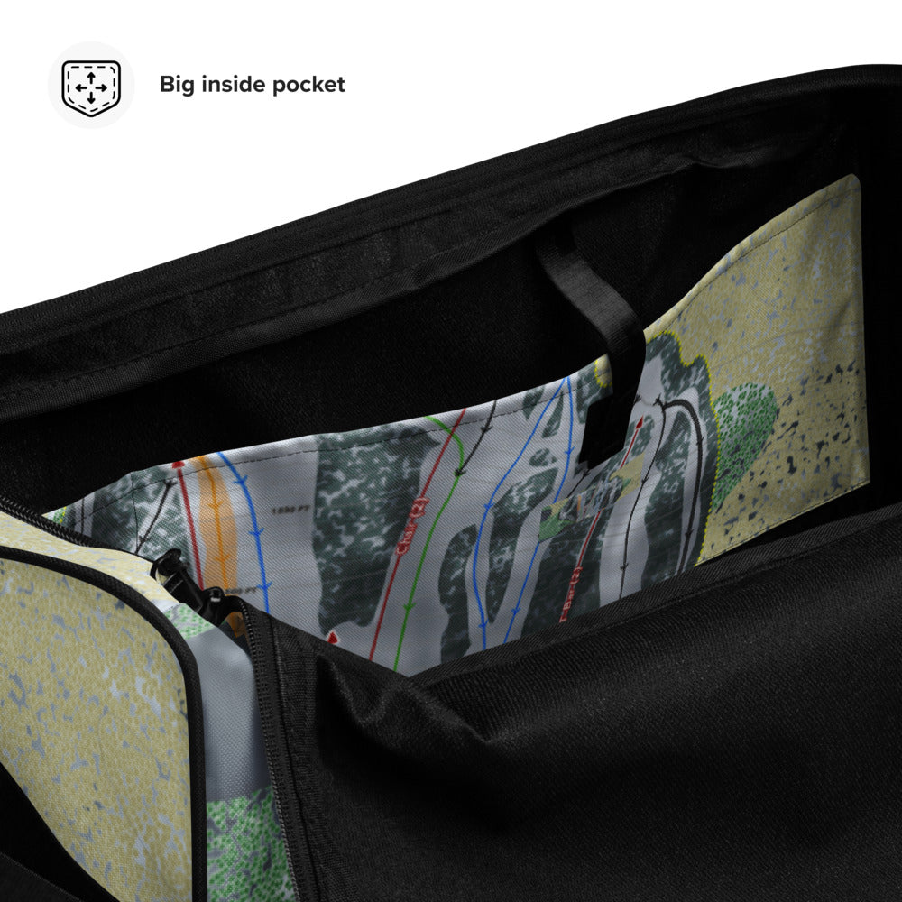 Camp 10, Wisconsin Ski Trail Map Duffle Bag - Powderaddicts