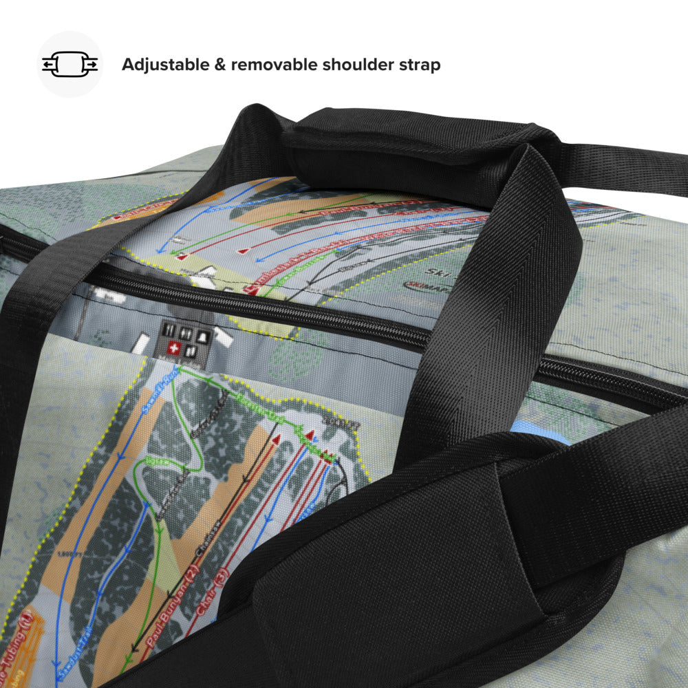 Ski Sawmill, Pennsylvania Ski Trail Map Duffle Bag - Powderaddicts