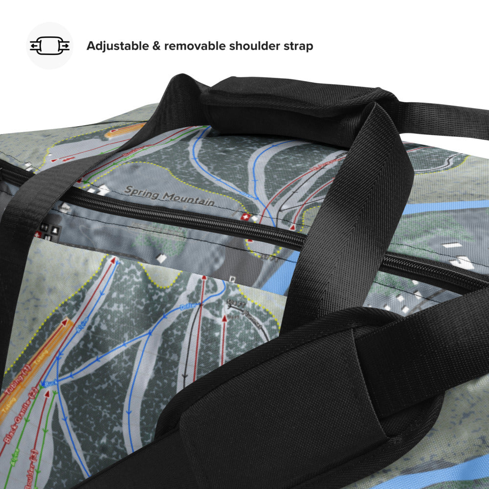 Spring Mountain, Pennsylvania Ski Trail Map Duffle Bag - Powderaddicts