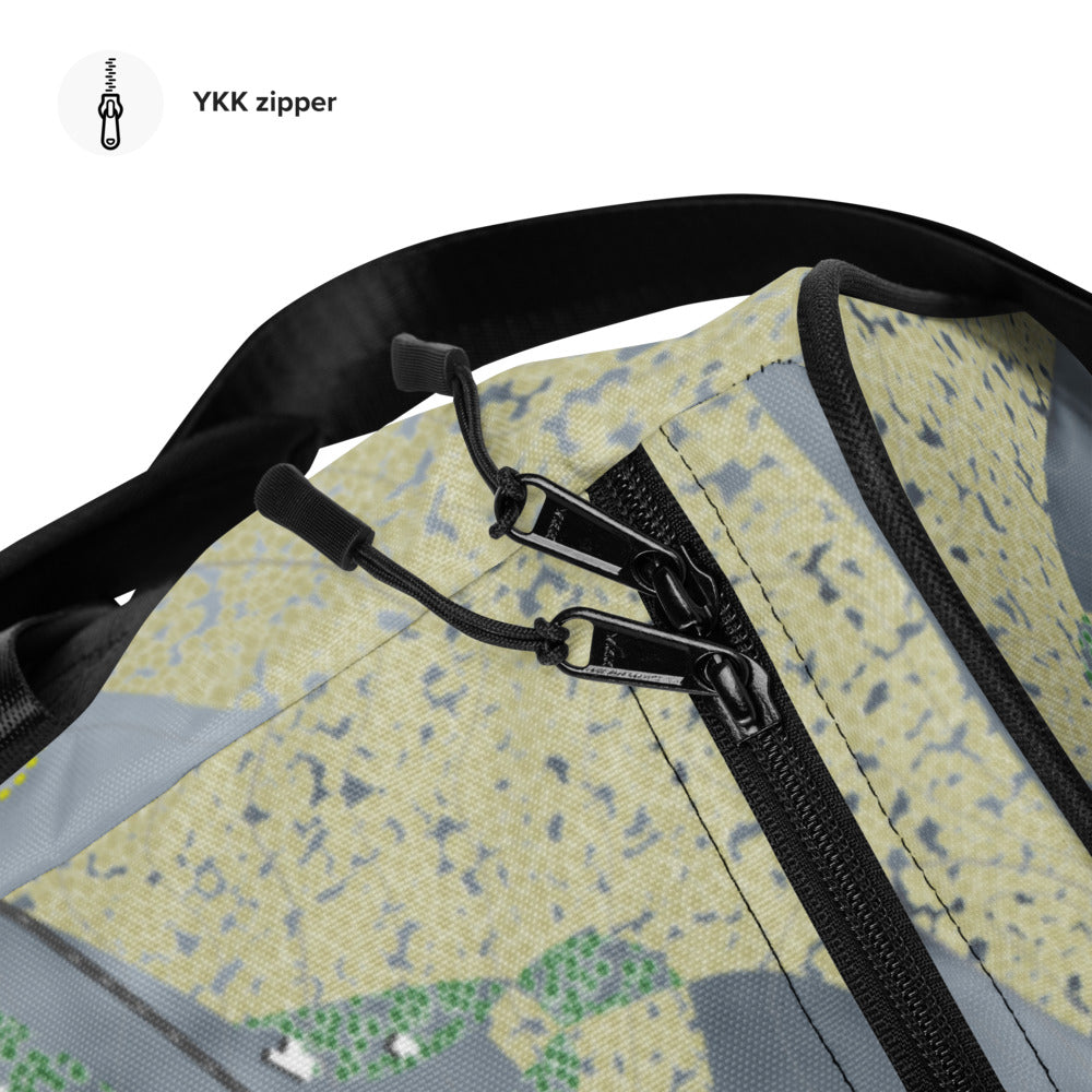 Cascade Mountain, Wisconsin Ski Trail Map Duffle Bag - Powderaddicts