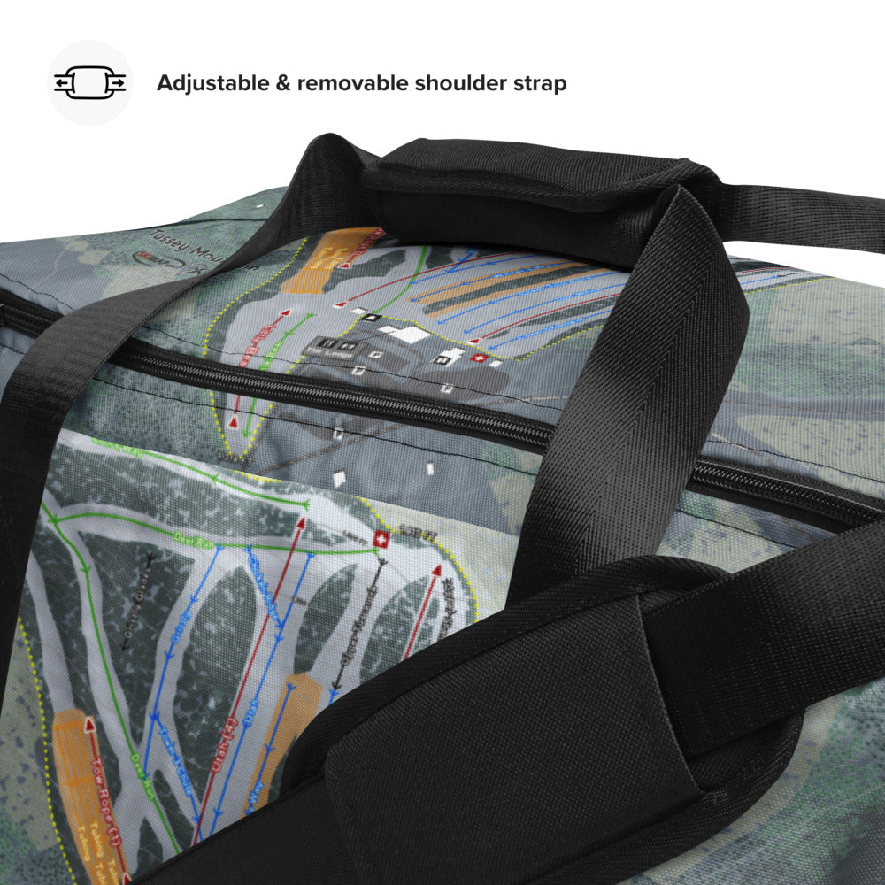 Tussey Mountain, Pennsylvania Ski Trail Map Duffle Bag - Powderaddicts