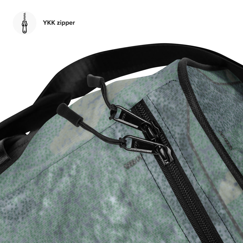 Crotched Mountain, New Hampshire Ski Trail Map Duffle Bag - Powderaddicts