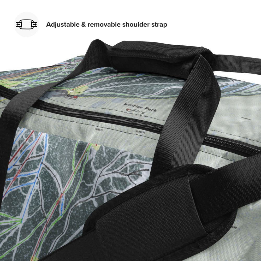 Sunrise Park, Arizona Ski Trail Map Duffle Bag - Powderaddicts