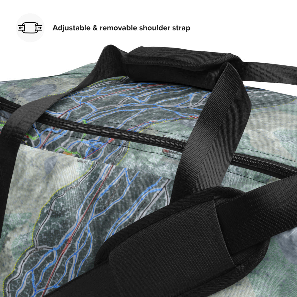 Tenney Mountain, New Hampshire Ski Trail Map Duffle Bag - Powderaddicts