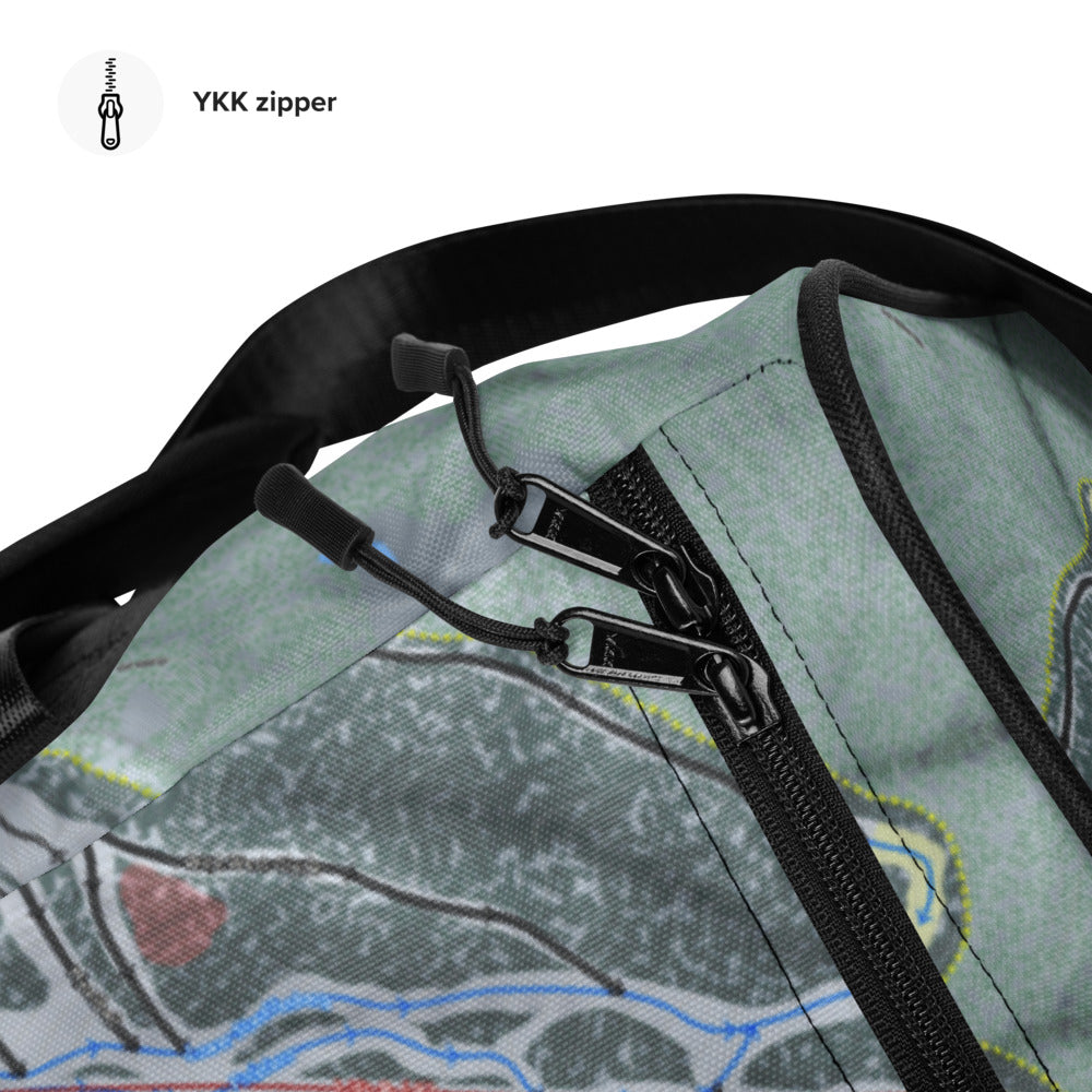 Taos, New Mexico Ski Trail Map Duffle Bag - Powderaddicts