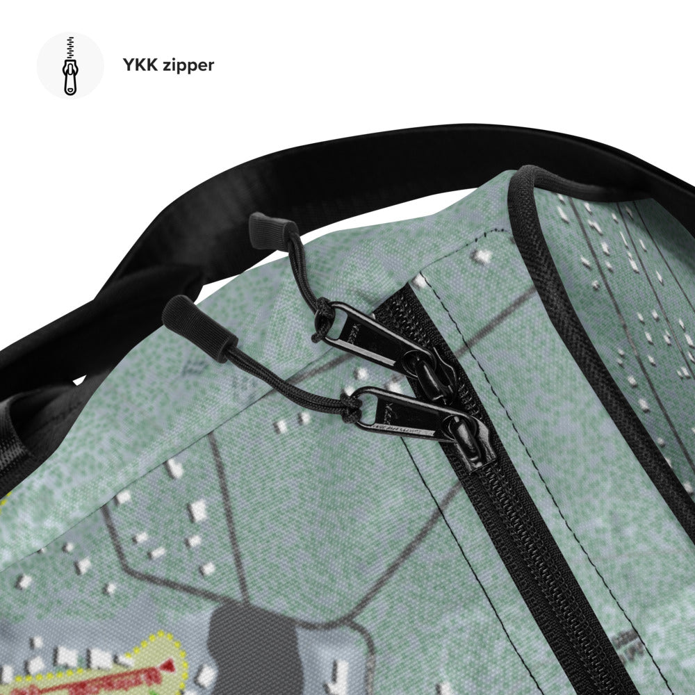 Terry Peak, South Dakota Ski Trail Map Duffle Bag - Powderaddicts