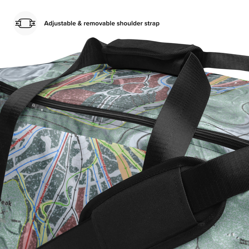 Terry Peak, South Dakota Ski Trail Map Duffle Bag - Powderaddicts