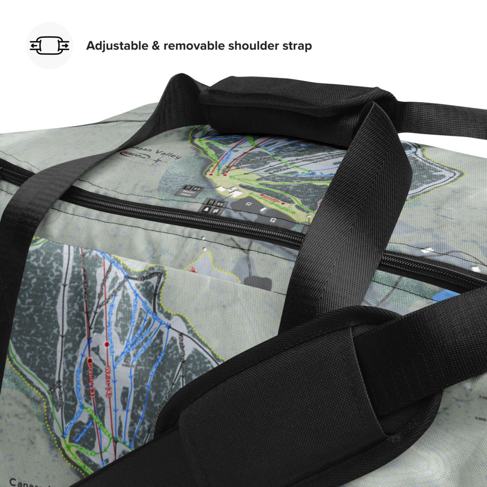 Canaan Valley, West Virginia Ski Trail Map Duffle Bag - Powderaddicts