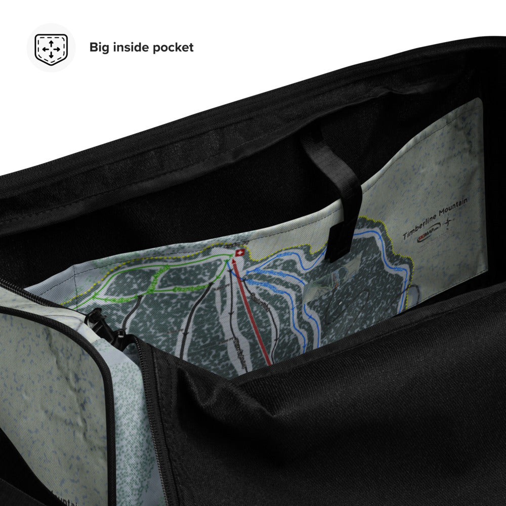 Timberline Mountain, West Virginia Ski Trail Map Duffle Bag - Powderaddicts