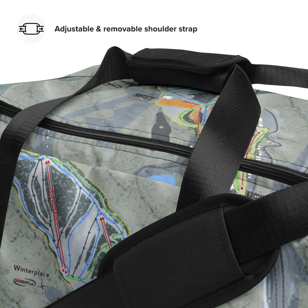 Winterplace, West Virginia Ski Trail Map Duffle Bag - Powderaddicts
