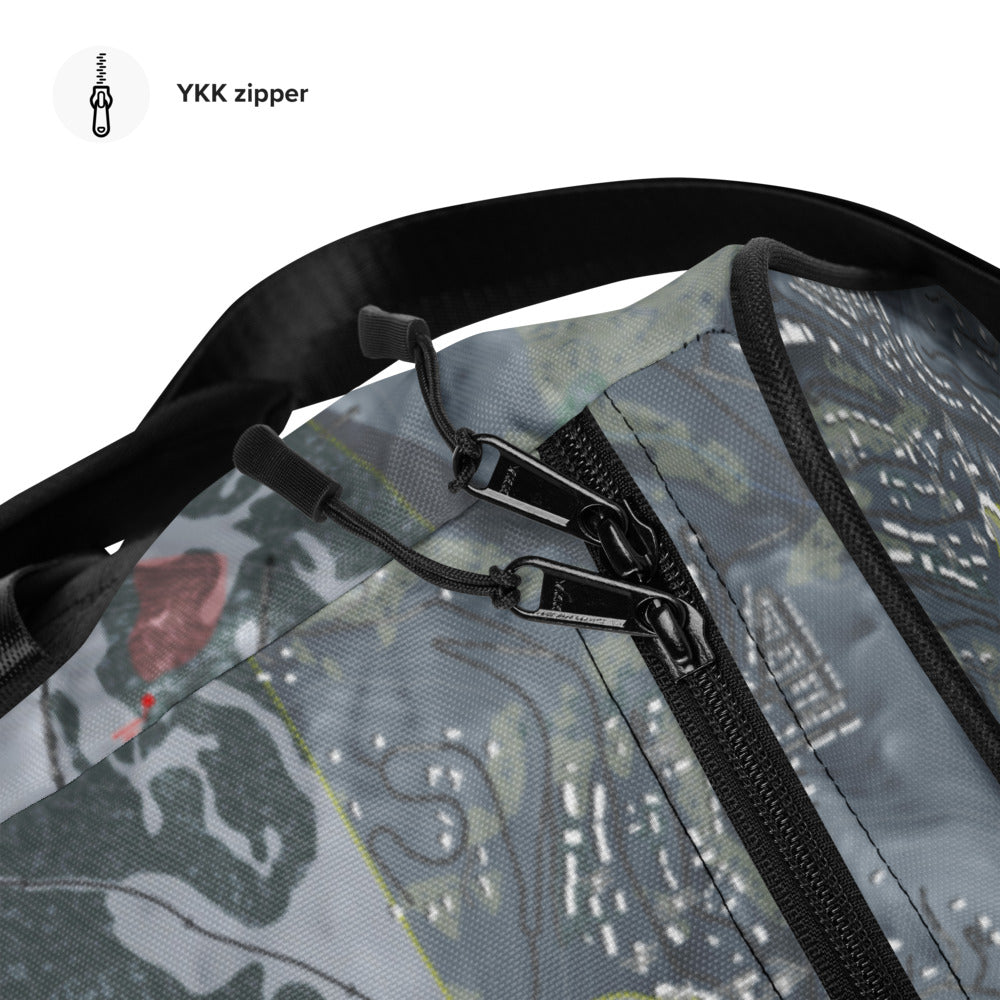 Crested Butte,  Colorado Ski Trail Map Duffle Bag - Powderaddicts