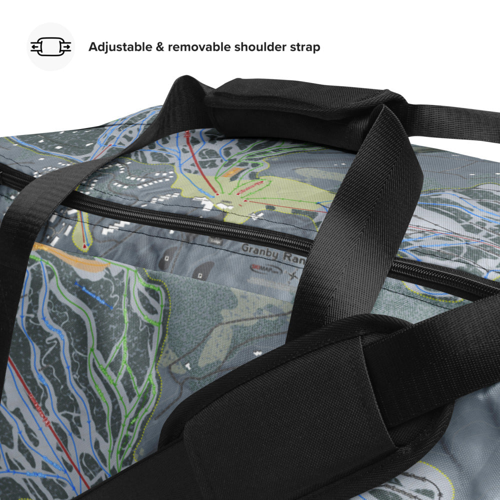 Granby Ranch, Colorado Ski Trail Map Duffle Bag - Powderaddicts
