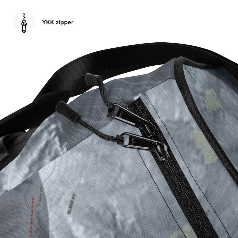 Kendall Mtn, Colorado Ski Trail Map Duffle Bag - Powderaddicts