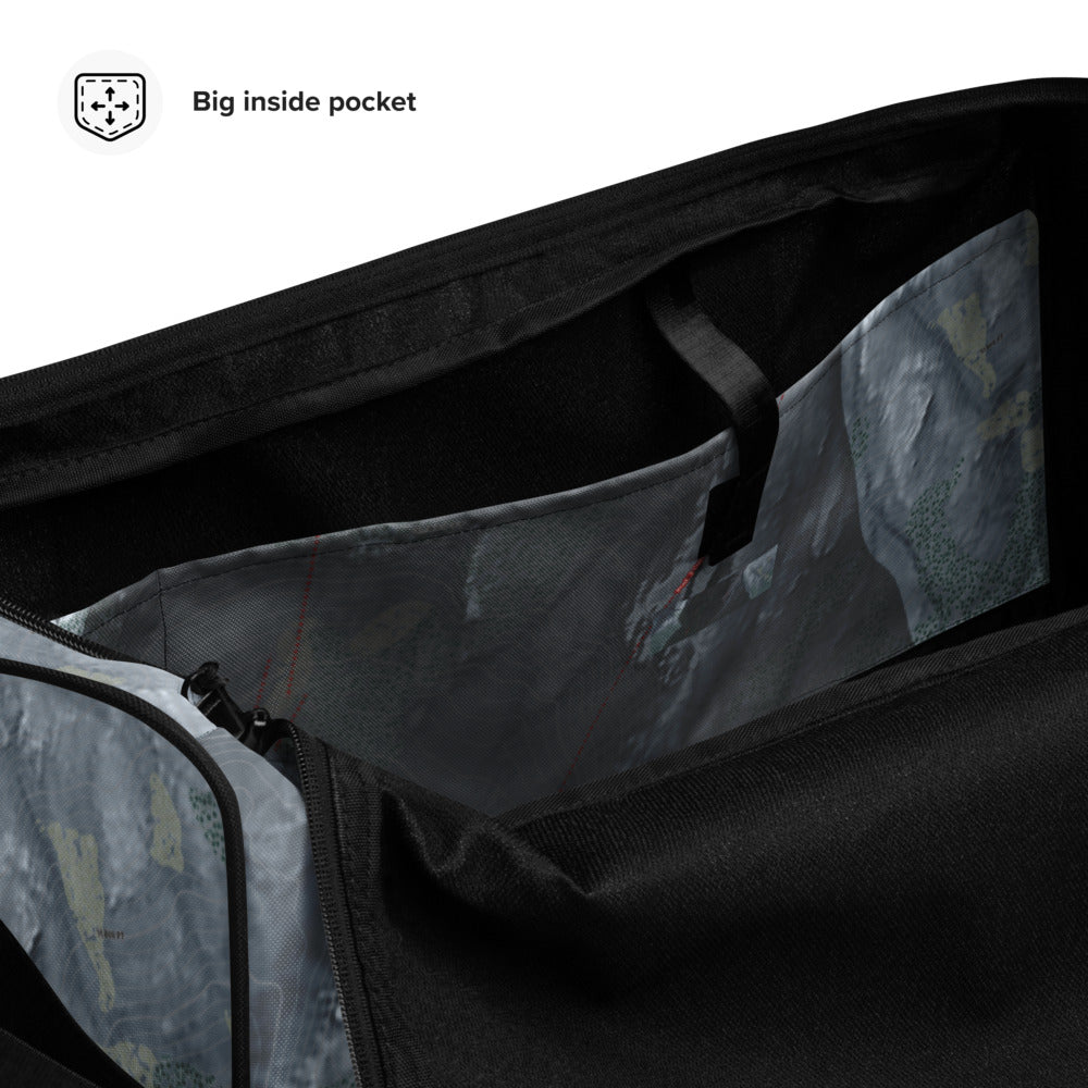 Kendall Mtn, Colorado Ski Trail Map Duffle Bag - Powderaddicts