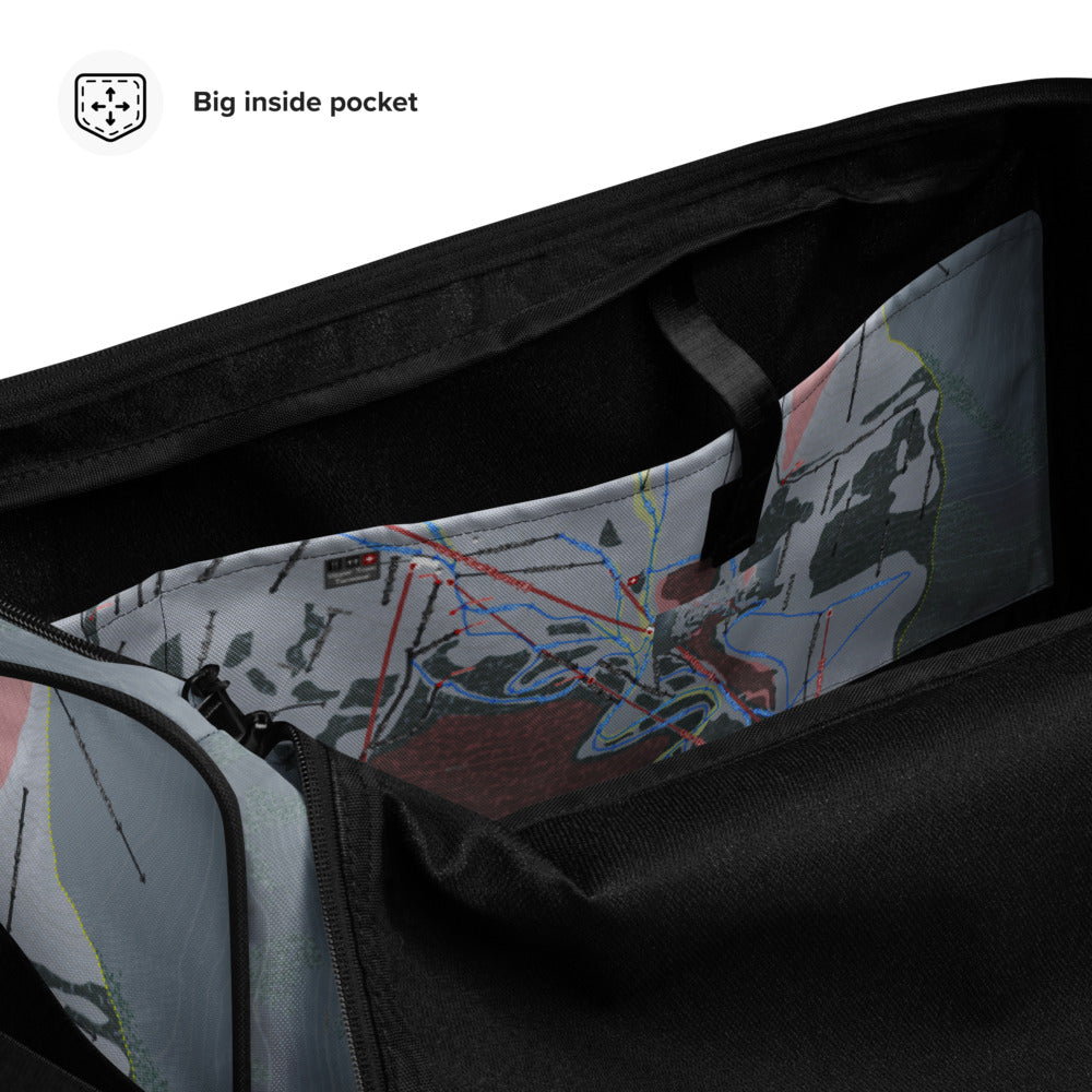 Alyeska, Alaska Ski Trail Map Duffle Bag - Powderaddicts
