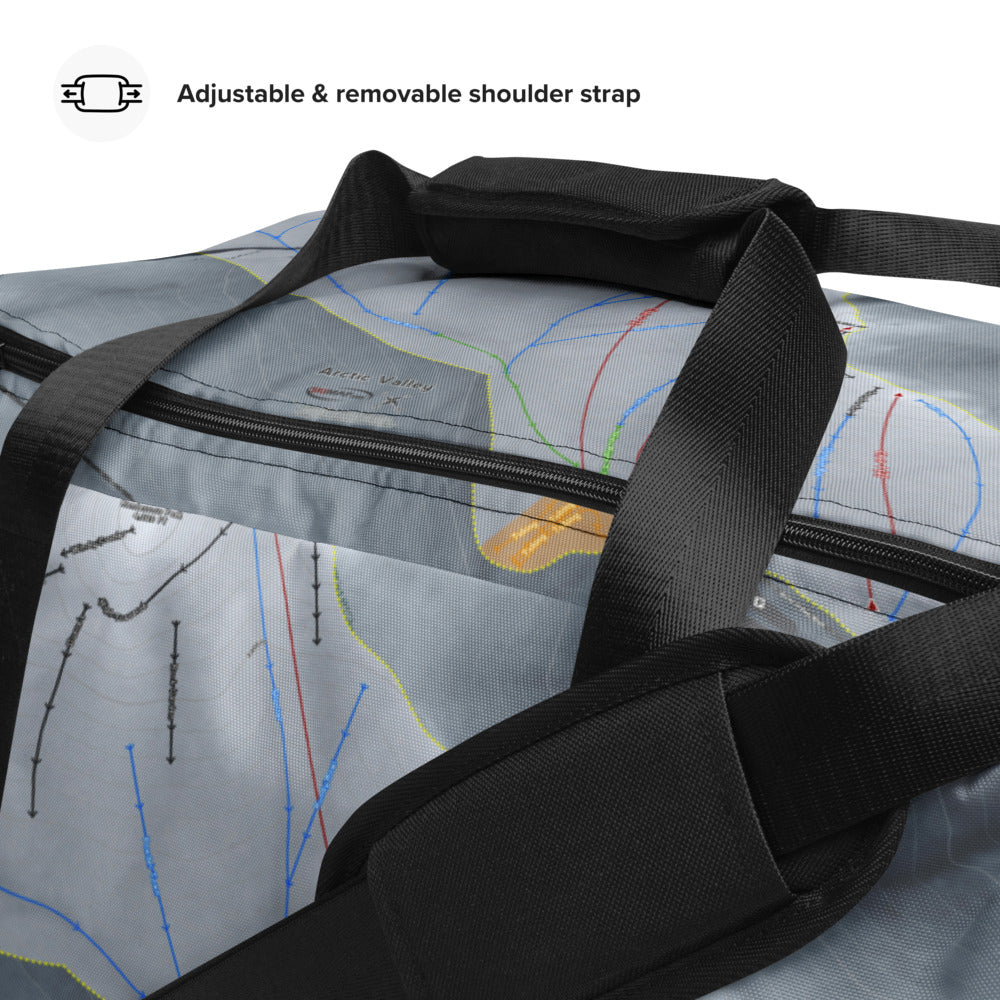 Arctic Valley, Alaska Ski Trail Map Duffle Bag - Powderaddicts