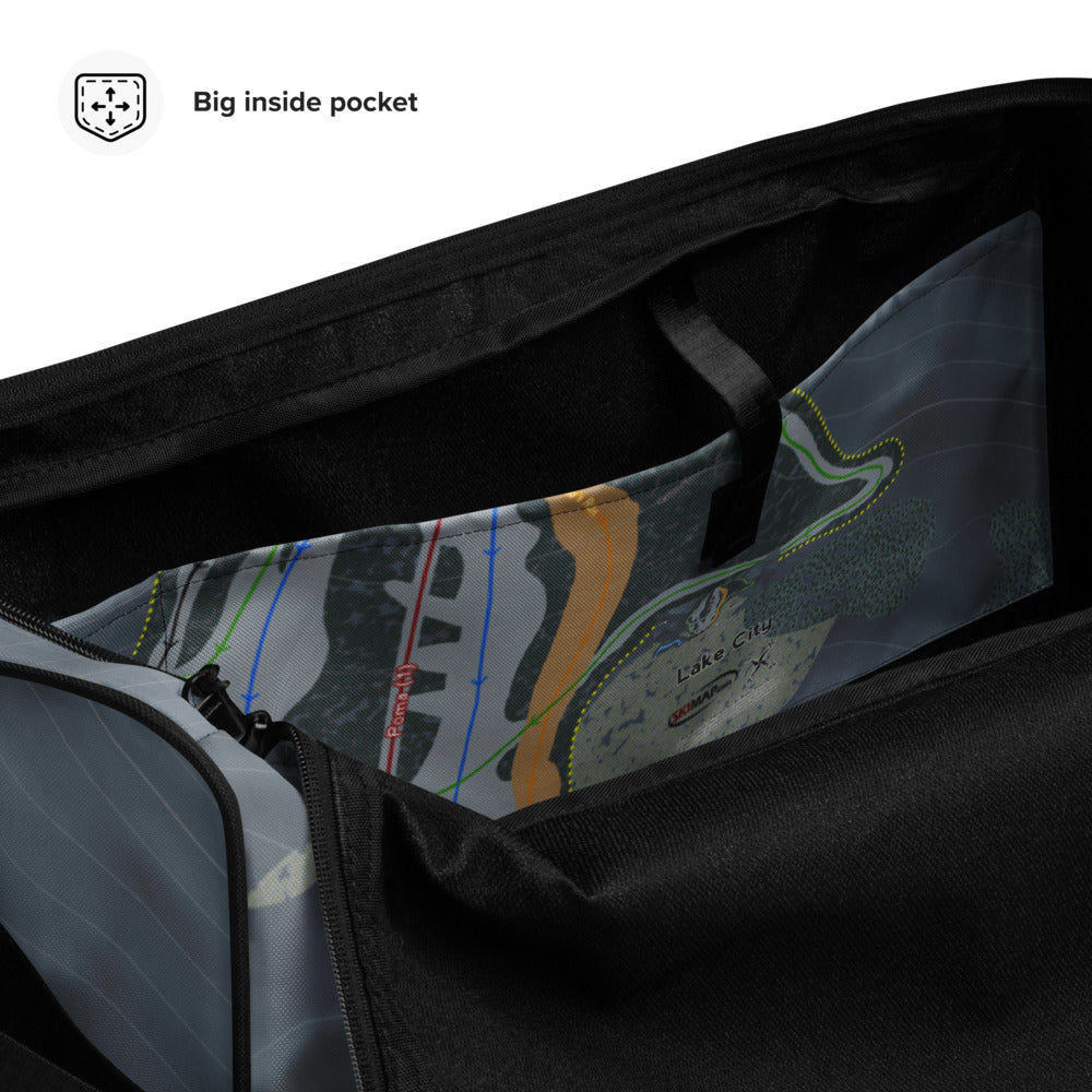 Lake City, Colorado Ski Trail Map Duffle Bag - Powderaddicts