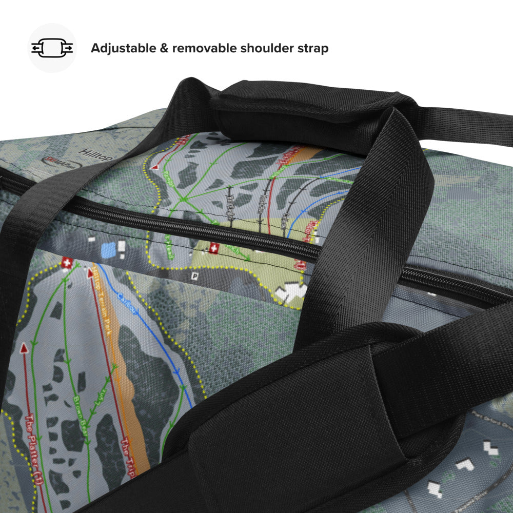 Hilltop, Alaska Ski Trail Map Duffle Bag - Powderaddicts