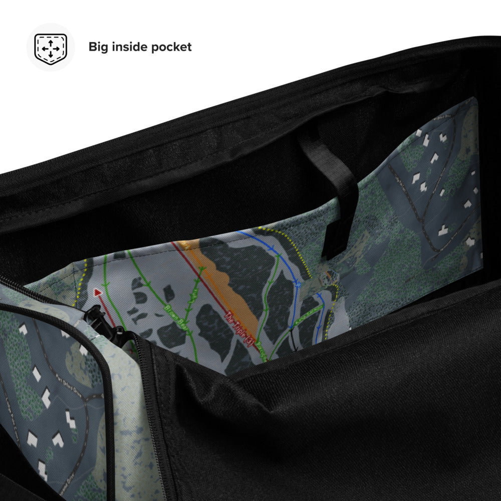 Hilltop, Alaska Ski Trail Map Duffle Bag - Powderaddicts