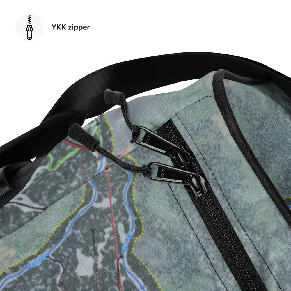 Powderhorn,  Colorado Ski Trail Map Duffle Bag - Powderaddicts