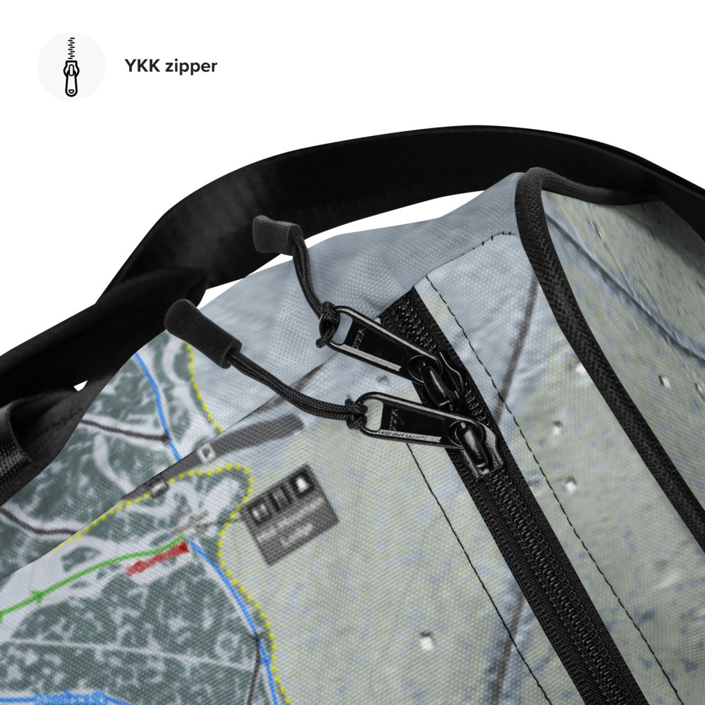 Moose Mountain, Alaska Ski Trail Map Duffle Bag - Powderaddicts