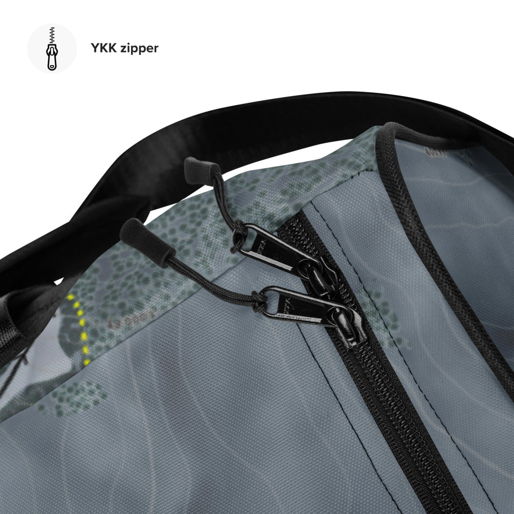 Mt Eyak, Alaska Ski Trail Map Duffle Bag - Powderaddicts