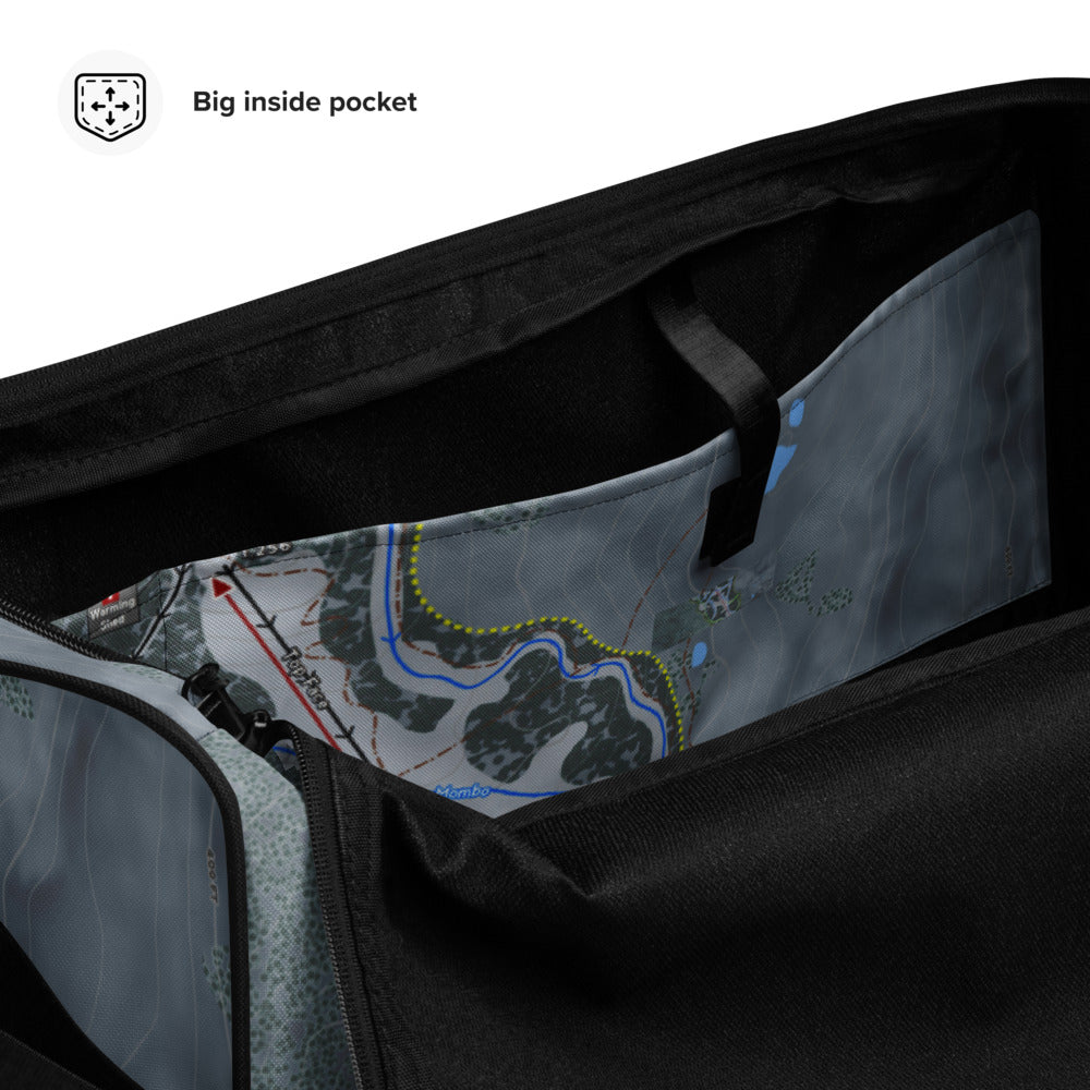 Mt Eyak, Alaska Ski Trail Map Duffle Bag - Powderaddicts