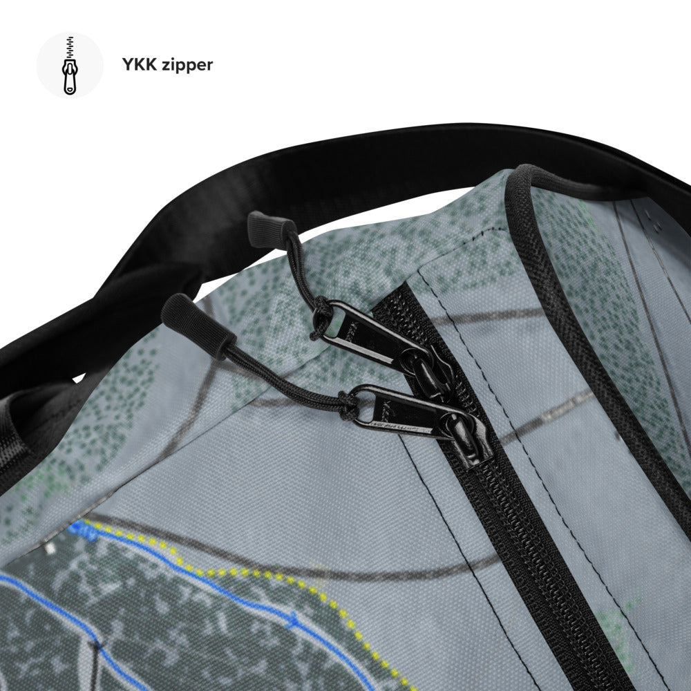 Ski Land, Alaska Ski Trail Map Duffle Bag - Powderaddicts