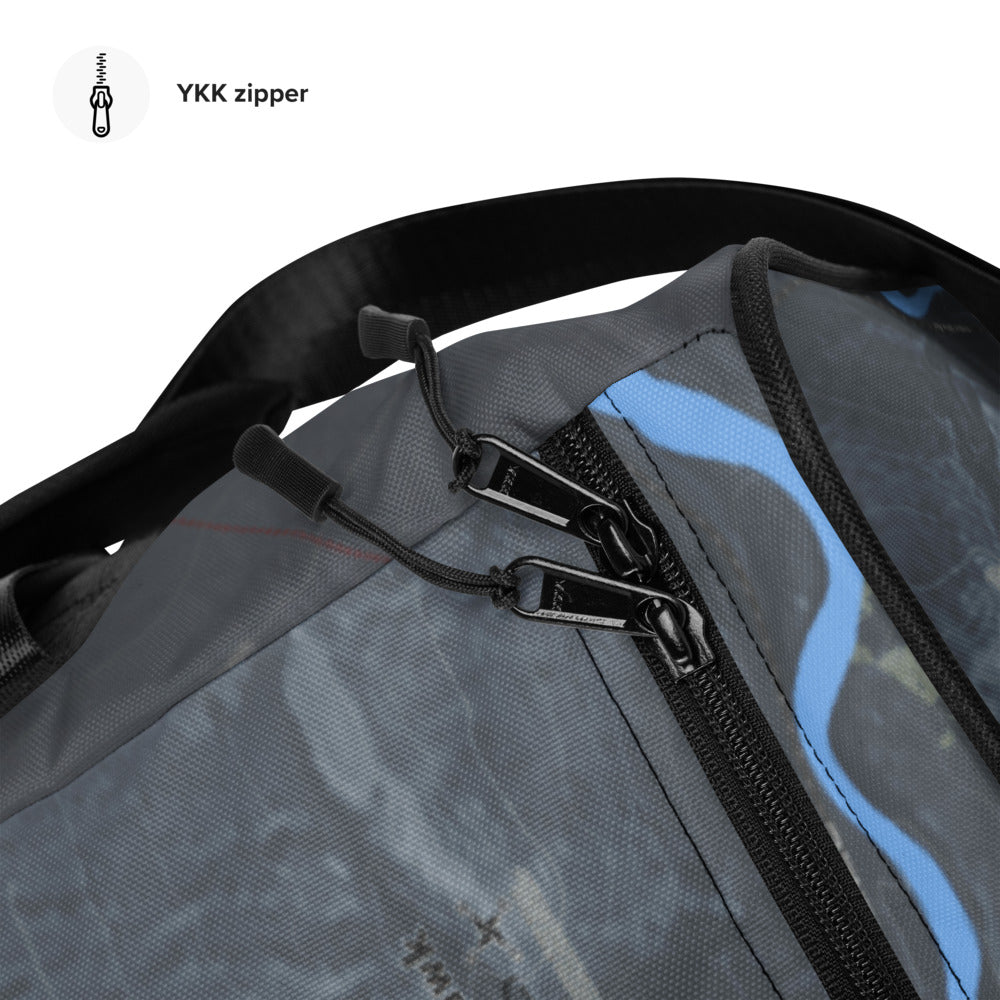 Skeetawk, Alaska Ski Trail Map Duffle Bag - Powderaddicts